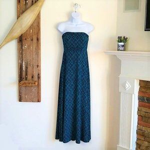 Banana Republic Geometric Strapless Maxi Dress S